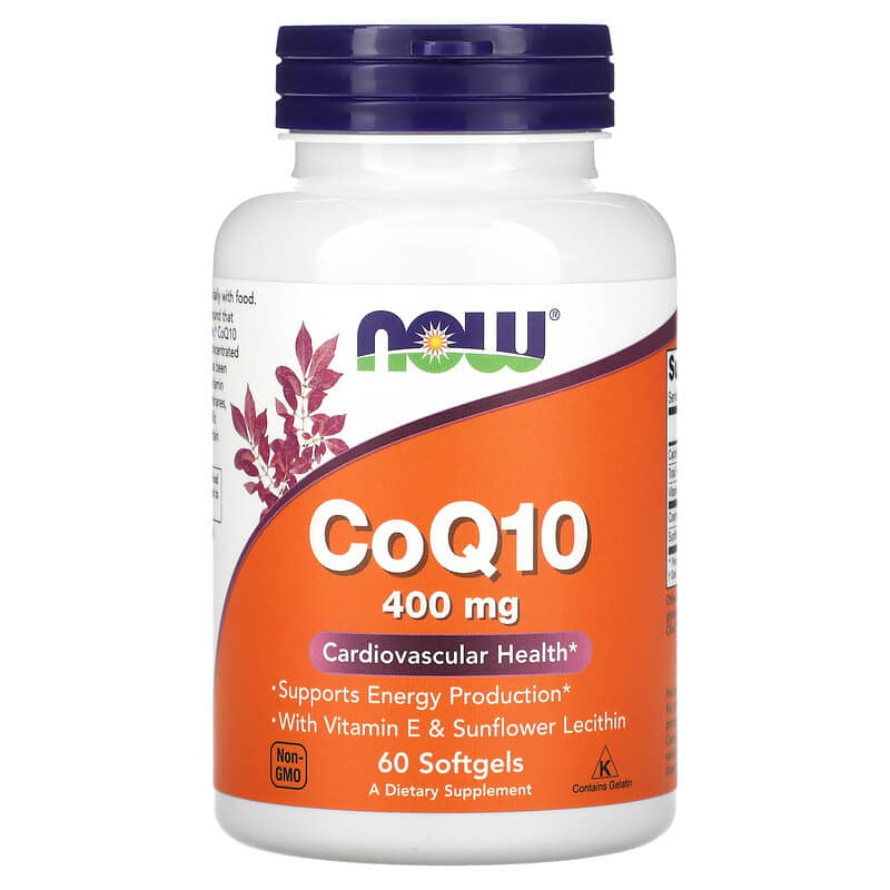 NOW Foods CoQ10 400 mg 60 Softgels 1 NOW Foods CoQ10 400 mg 60 Softgels 733739031983