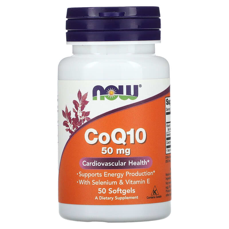 NOW Foods CoQ10 50 mg 50 Softgel 1 NOW Foods CoQ10 50 mg 50 Softgel 733739031921