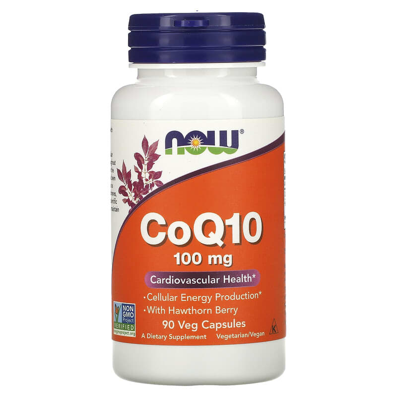 NOW Foods CoQ10 with Hawthorn Berry 100 mg 90 Veg Capsules 1 NOW Foods CoQ10 with Hawthorn Berry 100 mg 90 Veg Capsules 733739032126