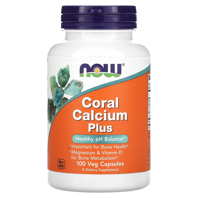 Now Foods Coral Calcium Plus 100 Veg viên 1 NOW Foods Coral Calcium Plus 100 Veg Capsules 733739012760