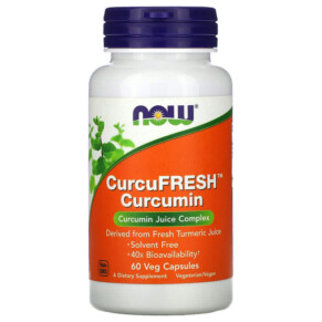 NOW Foods CurcuFresh Curcumin 60 Veg Capsules 733739049377