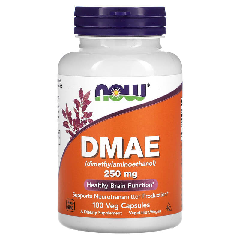 NOW Foods DMAE 250 mg 100 Veg Capsules 1 NOW Foods DMAE 250 mg 100 Veg Capsules 733739030900