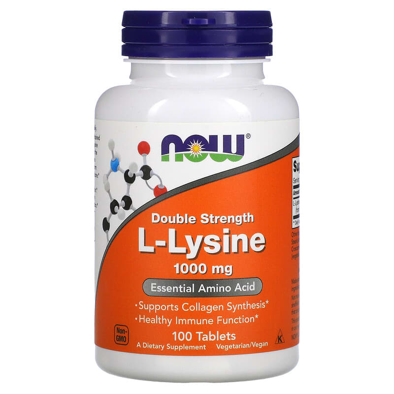 NOW Foods Double Strength L-Lysine 1.000 mg 100 Tablets 1 NOW Foods Double Strength L-Lysine 1.000 mg 100 Tablets 733739001139