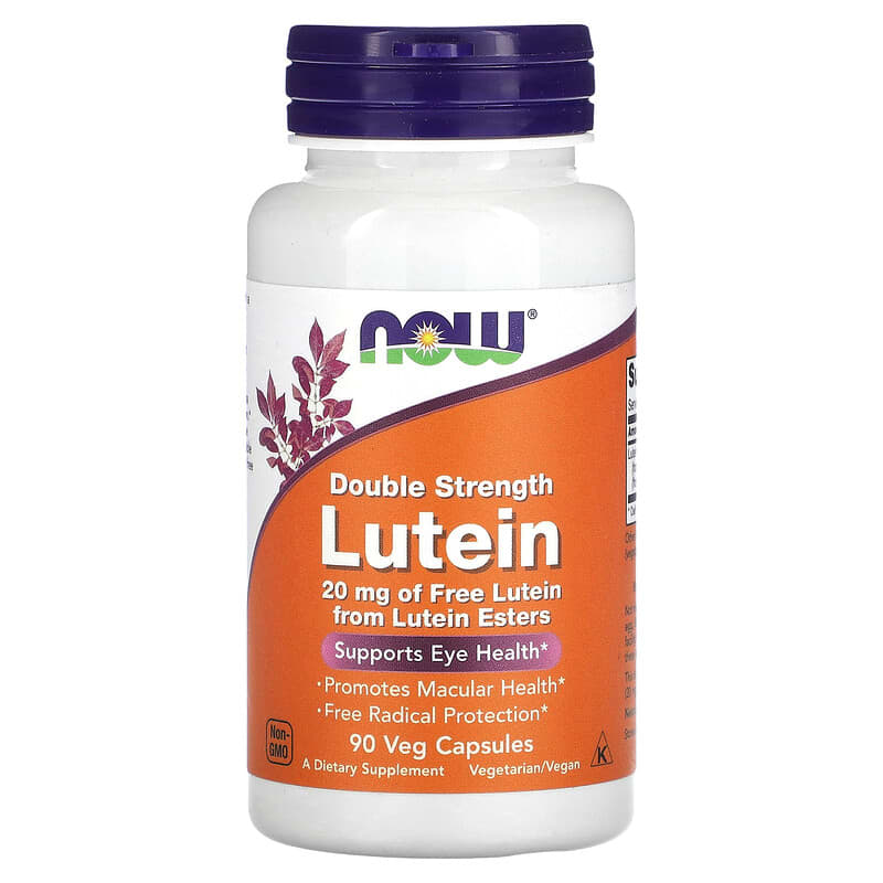 NOW Foods Double Strength Lutein 90 Veg Capsules 1 NOW Foods Double Strength Lutein 90 Veg Capsules 733739030696
