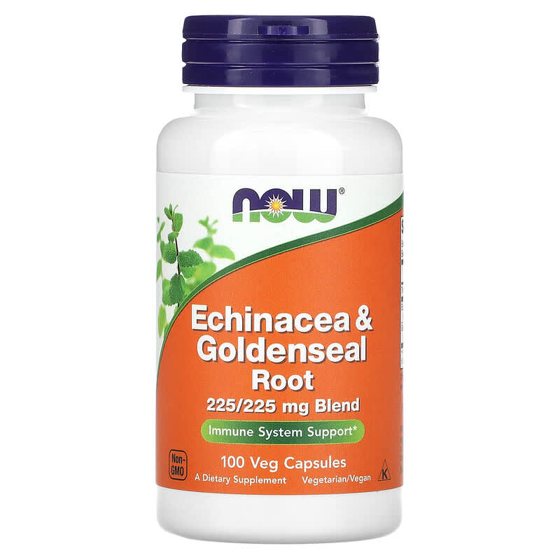 NOW Foods Echinacea & Goldenseal Root 100 Veg Capsules 1 NOW Foods Echinacea & Goldenseal Root 100 Veg Capsules 733739046659