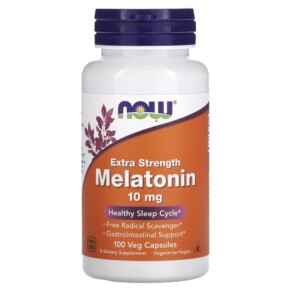 NOW Foods Extra Strength Melatonin 10 mg 100 Veg Capsules 733739035578