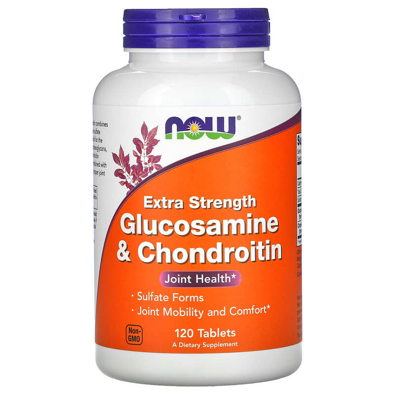 NOW Foods Glucosamine & Chondroitin Extra Strength 120 Tablets 1 NOW Foods Glucosamine & Chondroitin Extra Strength 120 Tablets 733739032430