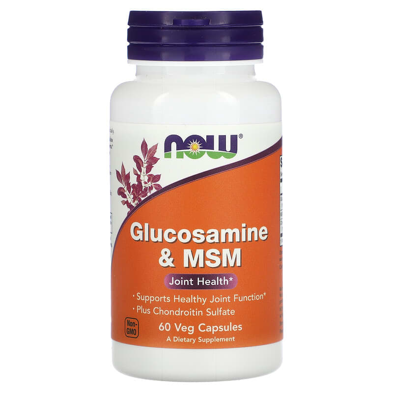NOW Foods Glucosamine & MSM 60 Veg Capsules 1 NOW Foods Glucosamine & MSM 60 Veg Capsules 733739032782