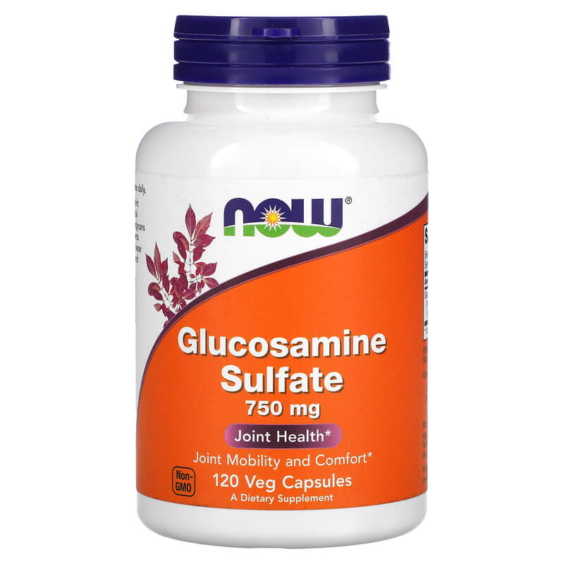 NOW Foods Glucosamine Sulfate 750 mg 120 Veg Capsules 1 NOW Foods Glucosamine Sulfate 750 mg 120 Veg Capsules 733739032355