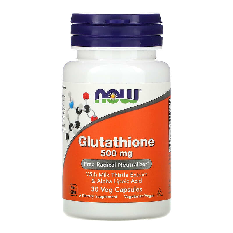 NOW Foods Glutathione 500 mg 30 Veg Capsules 1 NOW Foods Glutathione 500 mg 30 Veg Capsules 733739001757
