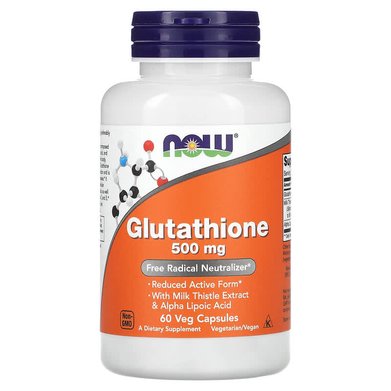 NOW Foods Glutathione 500 mg 60 Veg Capsules 1 NOW Foods Glutathione 500 mg 60 Veg Capsules 733739001047