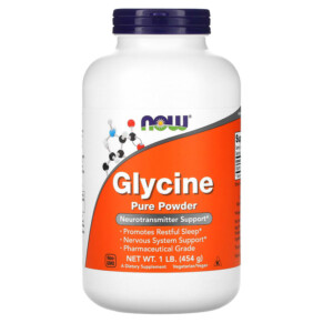 NOW Foods Glycine Pure Powder 1 lb (454 g) 733739002259