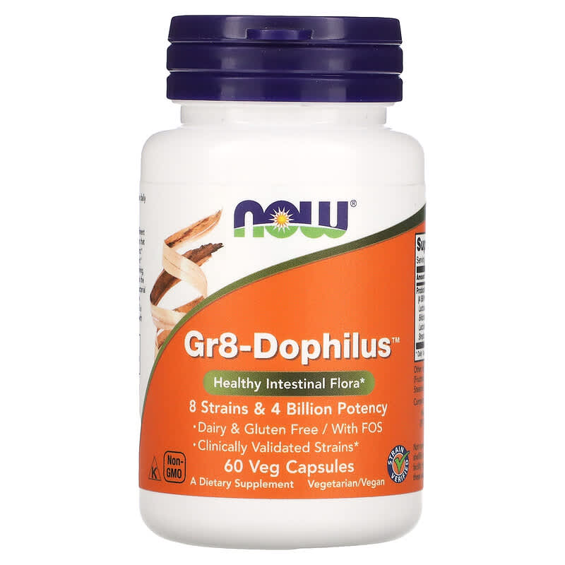 NOW Foods Gr8-Dophilus 60 Veg Capsules 1 NOW Foods Gr8-Dophilus 60 Veg Capsules 733739029126