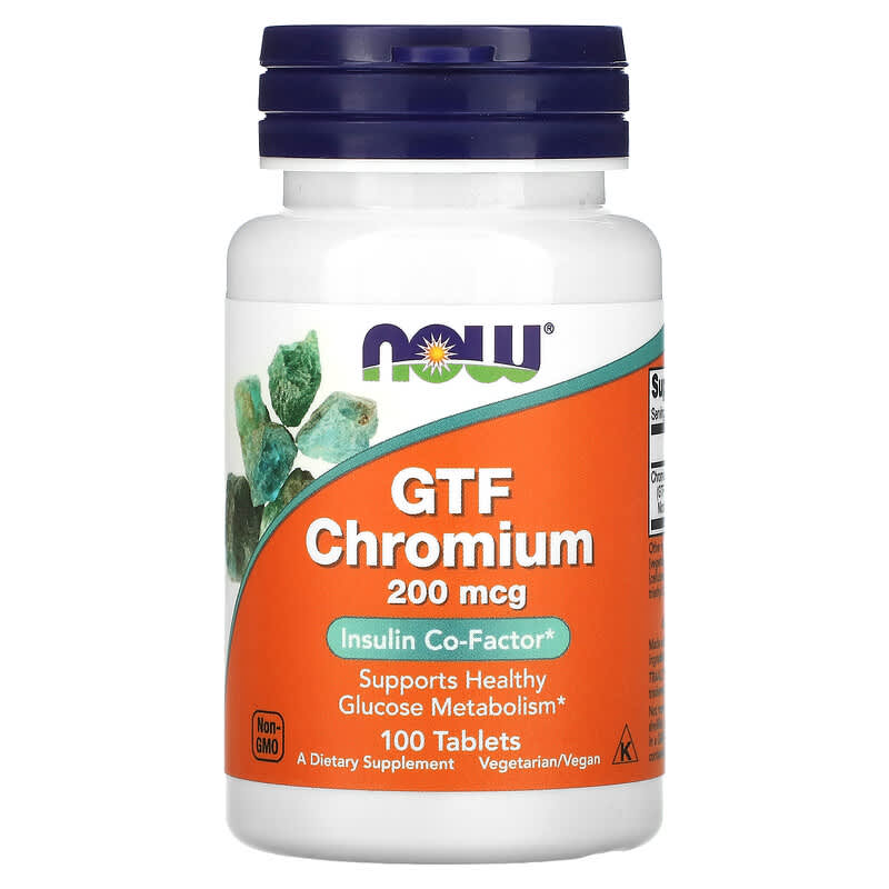 NOW Foods GTF Chromium 200 mcg 100 Tablets 1 NOW Foods GTF Chromium 200 mcg 100 Tablets 733739014306