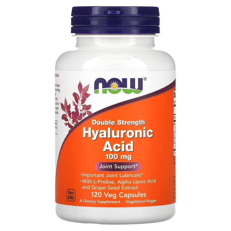Now Foods Hyaluronic Acid Double Strength 100 mg 120 Veg viên 1 NOW Foods Hyaluronic Acid Double Strength 100 mg 120 Veg Capsules 733739031518