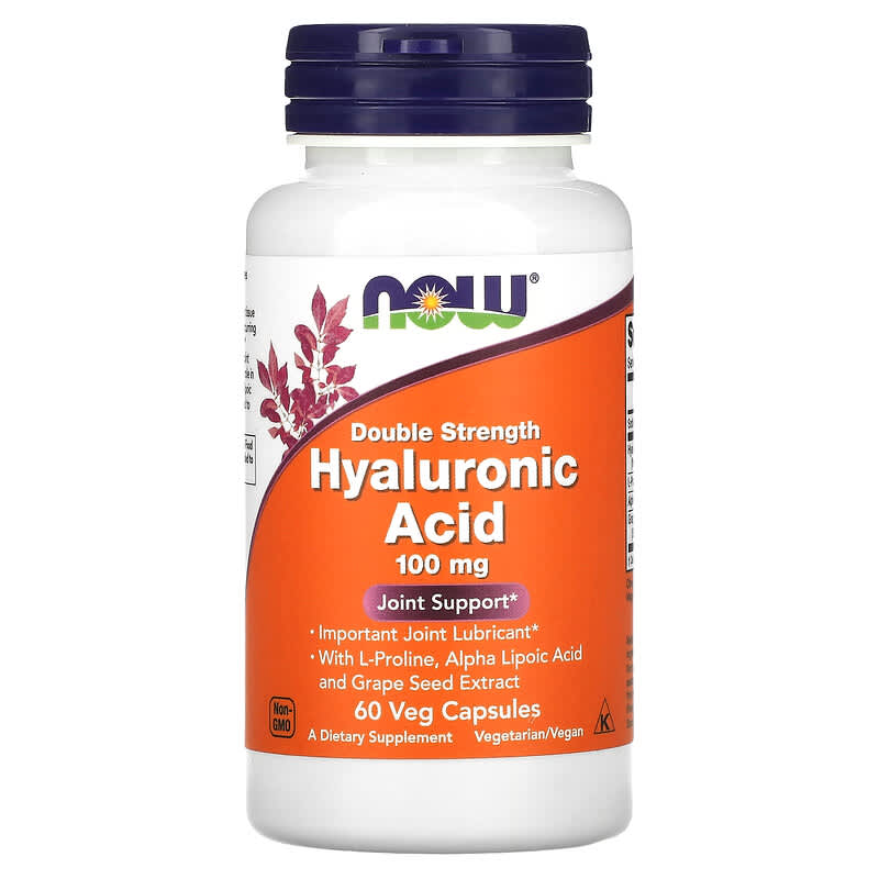 Now Foods Hyaluronic Acid Double Strength 100 mg 60 Veg viên 1 NOW Foods Hyaluronic Acid Double Strength 100 mg 60 Veg Capsules 733739031556
