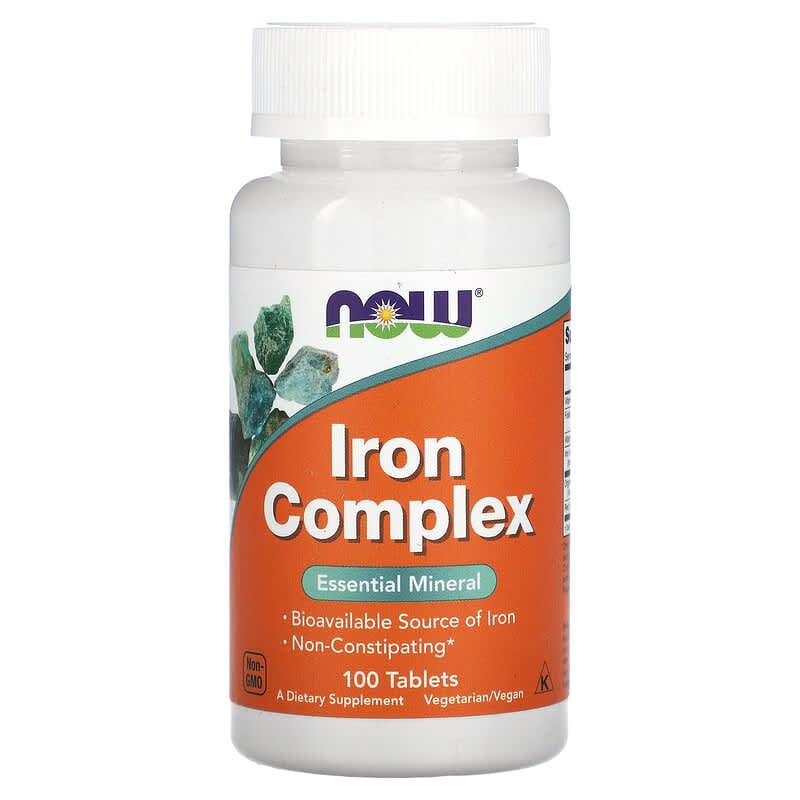 NOW Foods Iron Complex 100 Tablets 1 NOW Foods Iron Complex 100 Tablets 733739014405