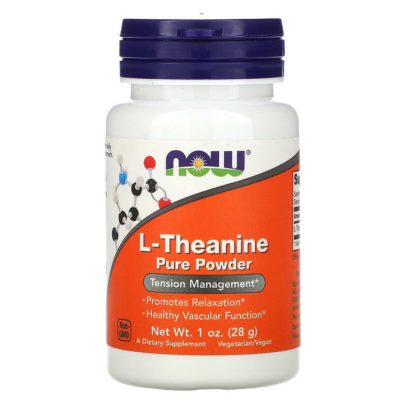 NOW Foods L-Theanine Pure Powder 1 oz (28 g) 1 NOW Foods L-Theanine Pure Powder 1 oz (28 g) 733739002624