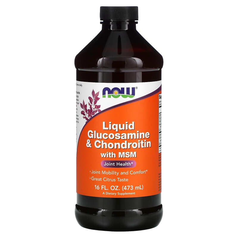 NOW Foods Liquid Glucosamine & Chondroitin with MSM 16 fl oz (473 ml) 1 NOW Foods Liquid Glucosamine & Chondroitin with MSM 16 fl oz (473 ml) 733739031754