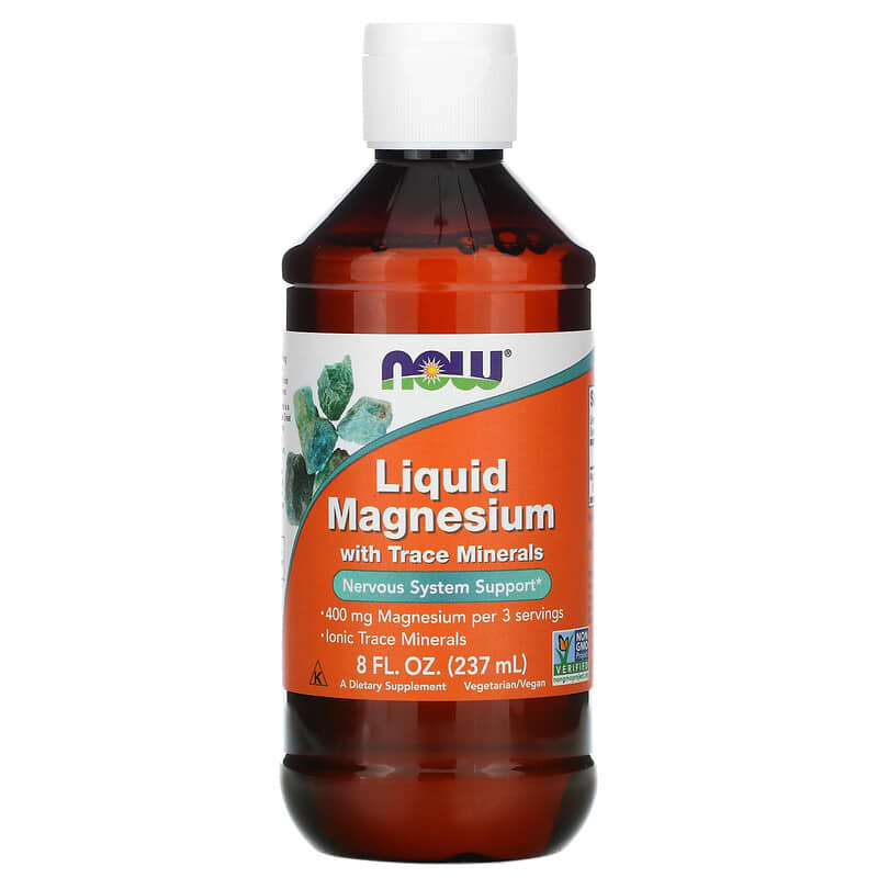 Now Foods Liquid Magnesium with Trace Minerals 8 oz (237 ml) 1 NOW Foods Liquid Magnesium with Trace Minerals 8 fl oz (237 ml) 733739012883