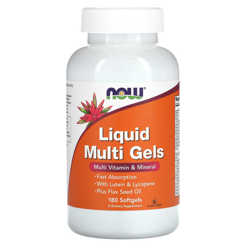 Now Foods Liquid Multi Gels 180 Softgels 1 NOW Foods Liquid Multi Gels 180 Softgels 733739038173