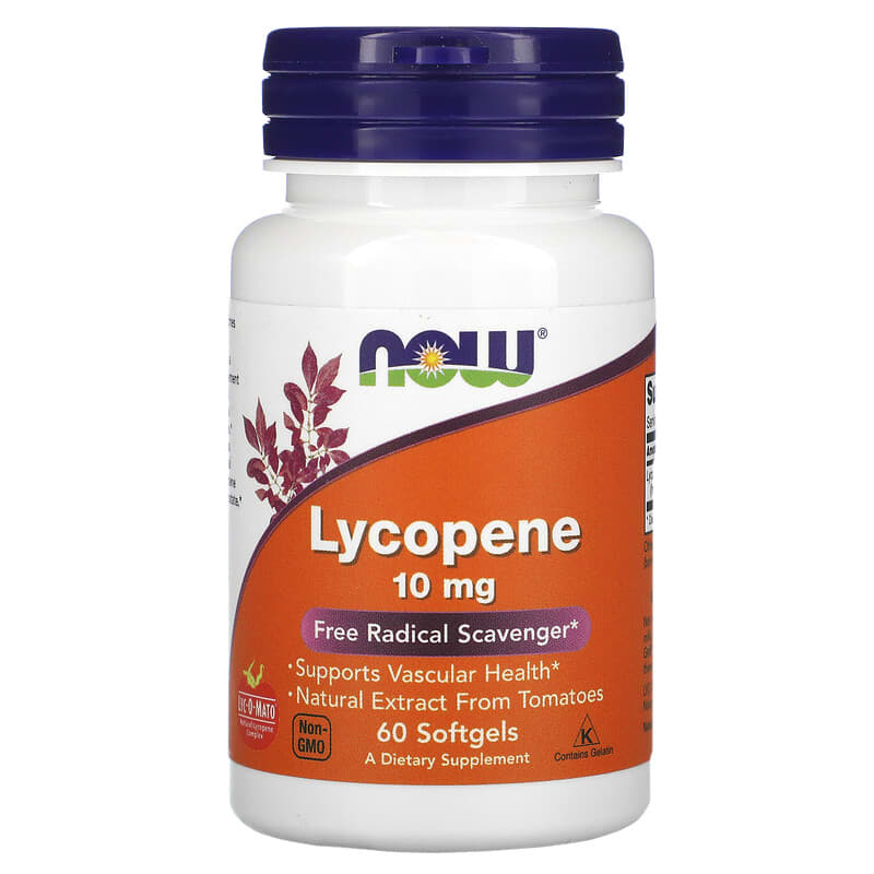 NOW Foods Lycopene 10 mg 60 Softgels 1 NOW Foods Lycopene 10 mg 60 Softgels 733739030603