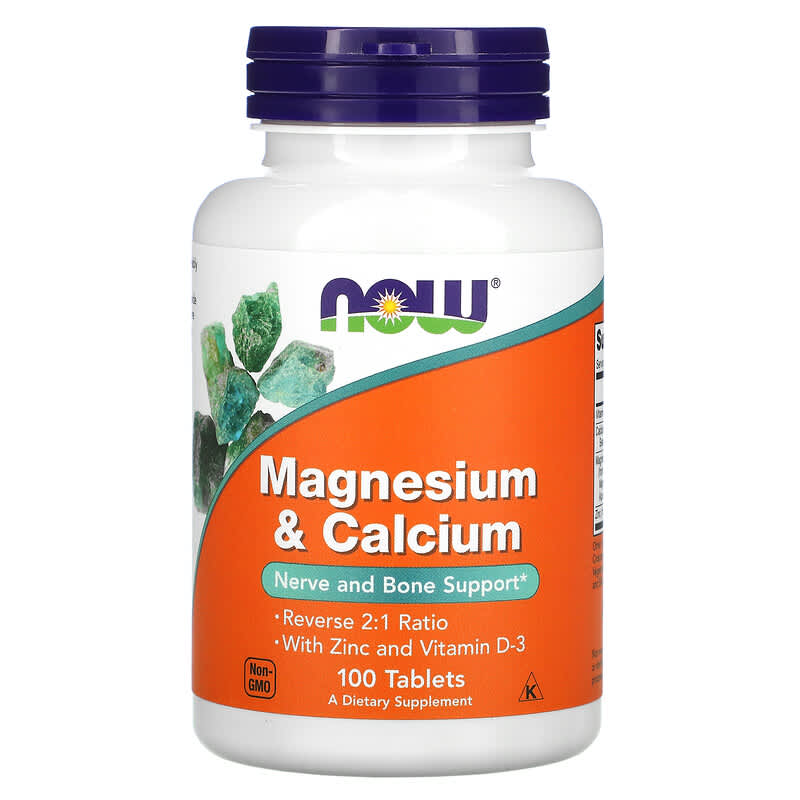 Now Foods Magnesium & Calcium 100 viên 1 NOW Foods Magnesium & Calcium 100 Tablets 733739012777
