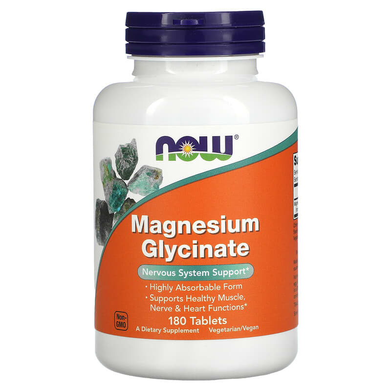 Now Foods Magnesium Glycinate 180 viên 1 NOW Foods Magnesium Glycinate 180 Tablets 733739012890