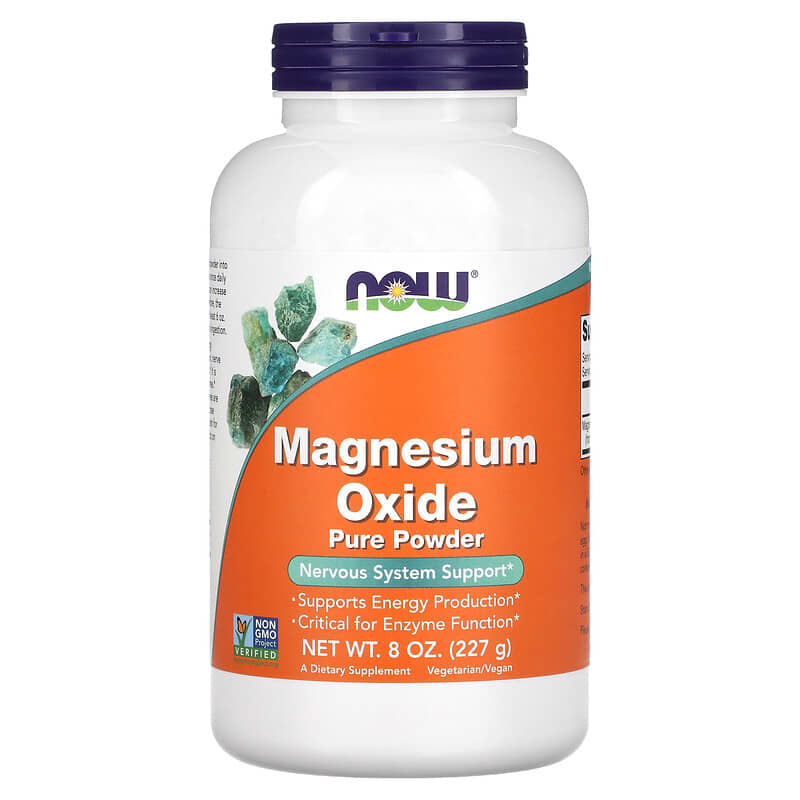 NOW Foods Magnesium Oxide Pure Powder 8 oz (227 g) 1 NOW Foods Magnesium Oxide Pure Powder 8 oz (227 g) 733739013101