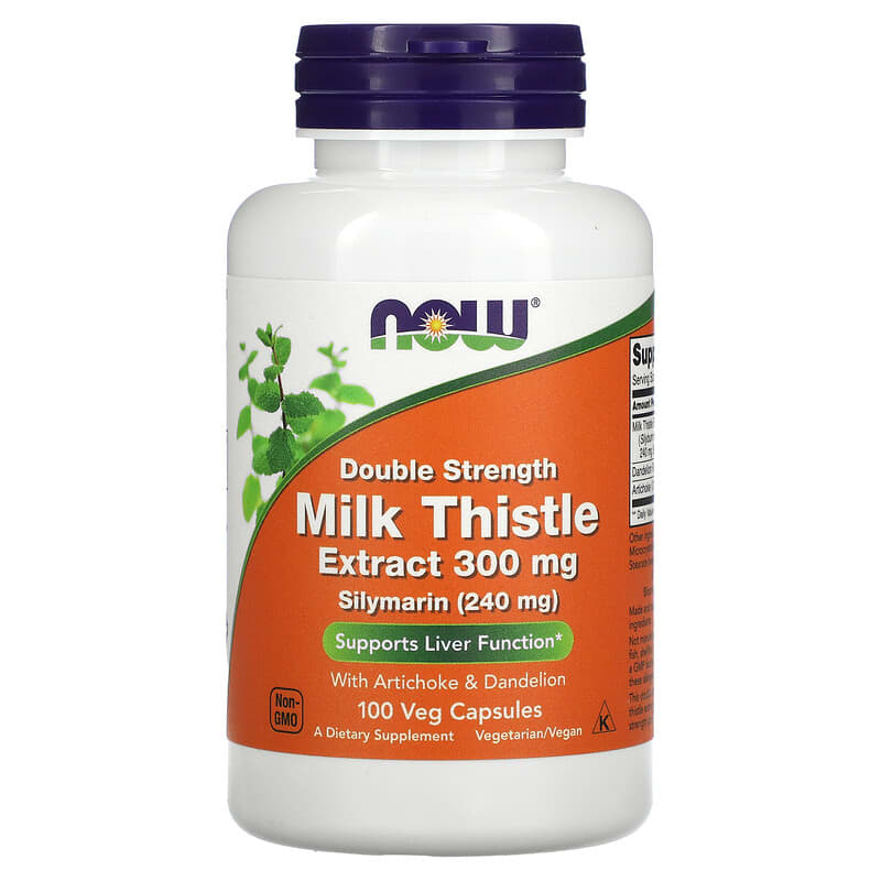 NOW Foods Milk Thistle Extract Double Strength 300 mg 100 Veg Capsules 1 NOW Foods Milk Thistle Extract Double Strength 300 mg 100 Veg Capsules 733739047397