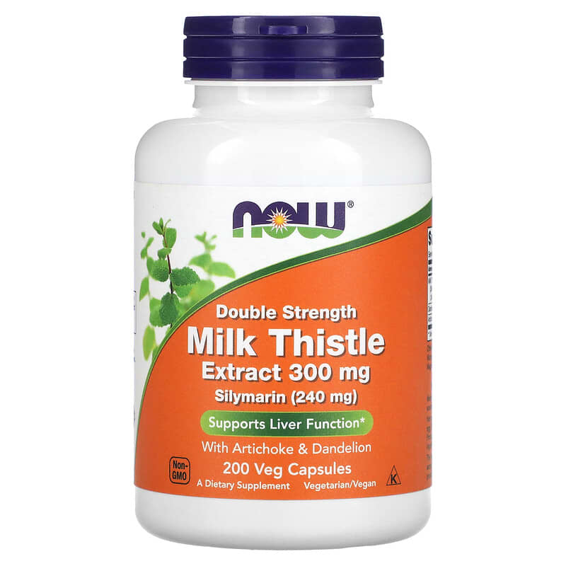 NOW Foods Milk Thistle Extract Double Strength 300 mg 200 Veg Capsules 1 NOW Foods Milk Thistle Extract Double Strength 300 mg 200 Veg Capsules 733739047533