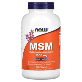 NOW Foods MSM 1.500 mg 200 Tablets 733739021311
