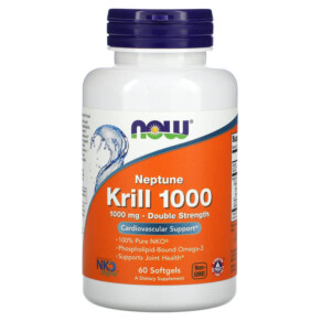 NOW Foods Neptune Krill 1000 Double Strength 1.000 mg 60 Softgels 733739016270