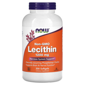 NOW Foods Non-GMO Lecithin 1.200 mg 200 Softgels 733739022127