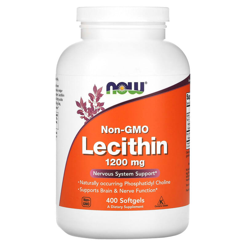 Now Foods Non-GMO Lecithin 1,200 mg 400 Softgels 1 NOW Foods Non-GMO Lecithin 1.200 mg 400 Softgels 733739022141
