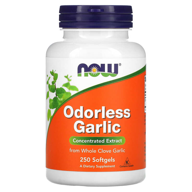NOW Foods Odorless Garlic Concentrated Extract 250 Softgels 1 NOW Foods Odorless Garlic Concentrated Extract 250 Softgels 733739018083