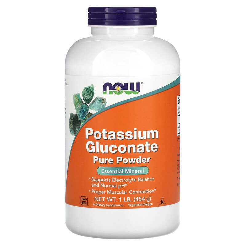 Now Foods Potassium Gluconate Pure Powder 1 lb (454 g) 1 NOW Foods Potassium Gluconate Pure Powder 1 lb (454 g) 733739014719