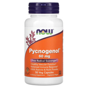 NOW Foods Pycnogenol 60 mg 50 Veg Capsules 733739032775