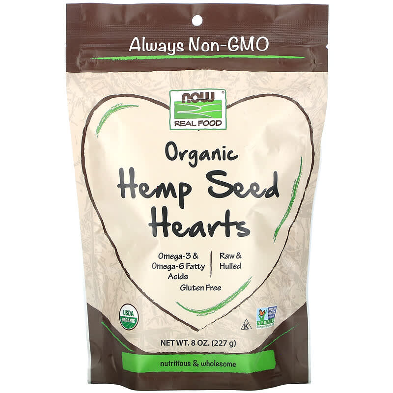 NOW Foods Real Food Organic Hemp Seed Hearts 8 oz (227 g) 1 NOW Foods Real Food Organic Hemp Seed Hearts 8 oz (227 g) 733739062819