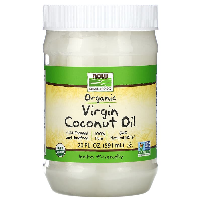 Now Foods Real Food Organic Virgin Coconut Oil 20 oz (591 ml) 1 NOW Foods Real Food Organic Virgin Coconut Oil 20 fl oz (591 ml) 733739017260