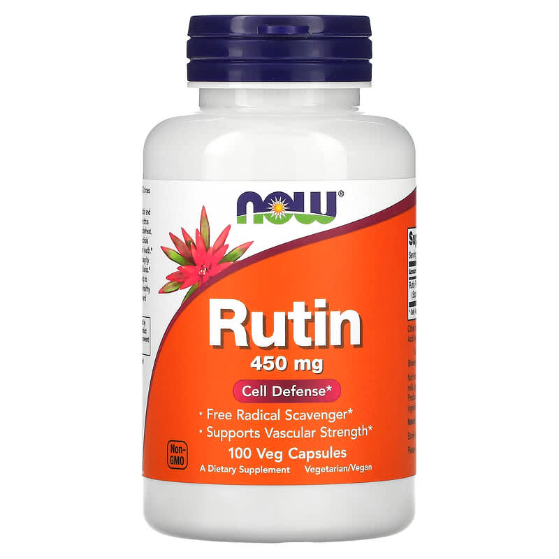 NOW Foods Rutin 450 mg 100 Veg Capsules 1 NOW Foods Rutin 450 mg 100 Veg Capsules 733739007353