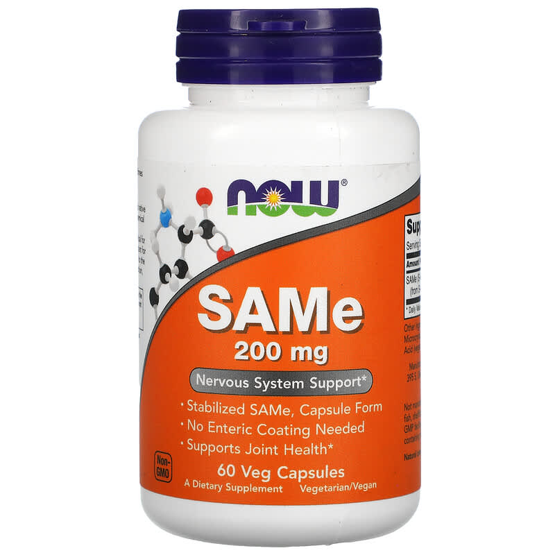 NOW Foods SAMe (Disulfate Tosylate) 200 mg 60 Veg Capsules 1 NOW Foods SAMe (Disulfate Tosylate) 200 mg 60 Veg Capsules 733739001276