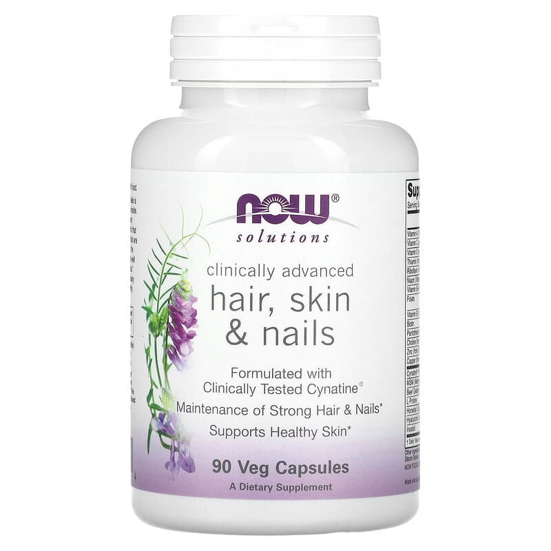 Now Foods Solutions Clinically Advanced Hair Skin & Nails 90 Veg viên 1 NOW Foods Solutions Clinically Advanced Hair Skin & Nails 90 Veg Capsules 733739033734