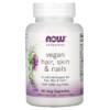 Now Foods Solutions Vegan Hair Skin & Nails 90 Veg viên 2 NOW Foods Solutions Vegan Hair Skin & Nails 90 Veg Capsules 733739033819