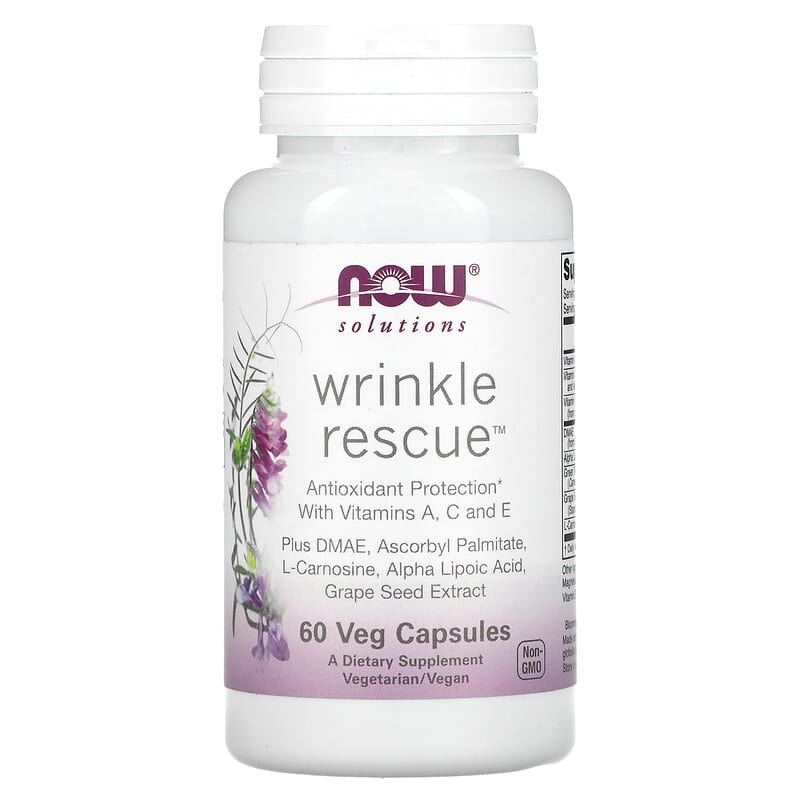 Now Foods Solutions Wrinkle Rescue 60 Veg viên 1 NOW Foods Solutions Wrinkle Rescue 60 Veg Capsules 733739033673