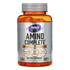 NOW Foods Sports Amino Complete Amino Acids 120 Veg Capsules 733739000118