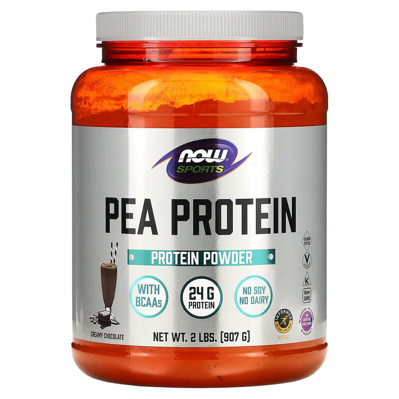NOW Foods Sports Pea Protein Powder Creamy Chocolate 2 lbs (907 g) 1 NOW Foods Sports Pea Protein Powder Creamy Chocolate 2 lbs (907 g) 733739021335