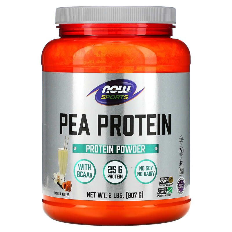 NOW Foods Sports Pea Protein Vanilla Toffee 2 lbs (907 g) 1 NOW Foods Sports Pea Protein Vanilla Toffee 2 lbs (907 g) 733739021342