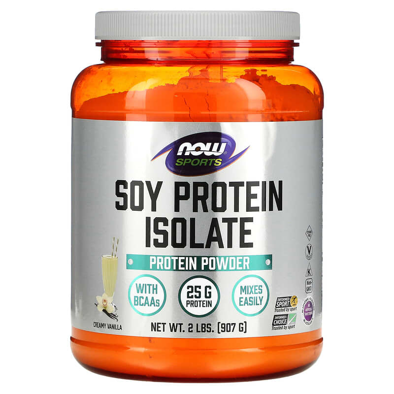 NOW Foods Sports Soy Protein Isolate Creamy Vanilla 2 lbs (907 g) 1 NOW Foods Sports Soy Protein Isolate Creamy Vanilla 2 lbs (907 g) 733739021427