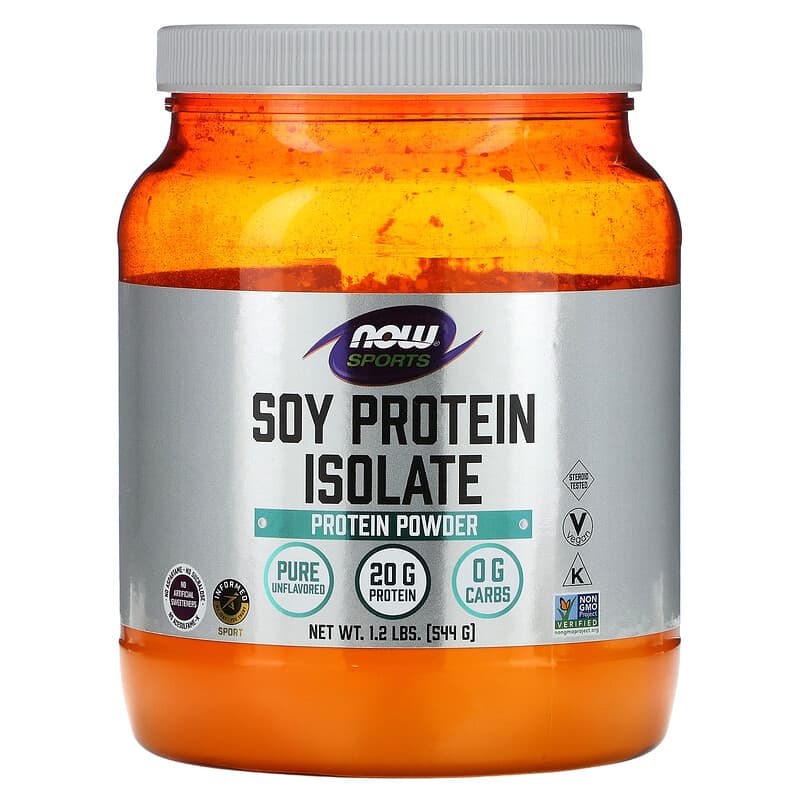 NOW Foods Sports Soy Protein Isolate Unflavored 1.2 lbs (544 g) 1 NOW Foods Sports Soy Protein Isolate Unflavored 1.2 lbs (544 g) 733739021564